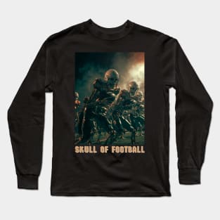 Skull of Football Long Sleeve T-Shirt